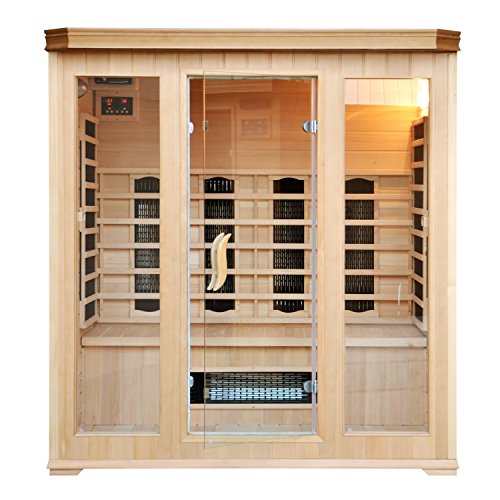 Cabine Sauna Infrarouge 4-5 Places Bois Hemlock 2640W