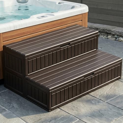 ROMIVO Marches pour Spa vec Rangement, 91cm imperméables et 