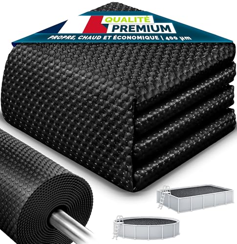 tillvex® Bâche Solaire de Piscine, 400 µm, rectangulaire, 73