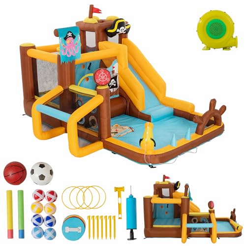 UEV 8 en 1 Château Gonflable pour Enfants XXL, avec Souffleu