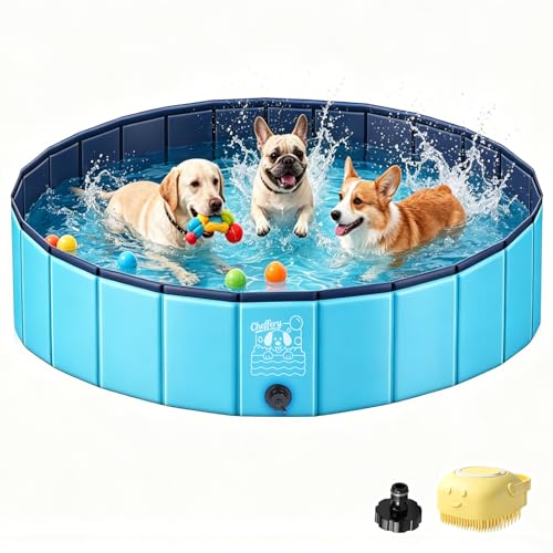 JONRRYIN Piscine pour Chien, 120 x 30cm Piscine Chien Pliabl