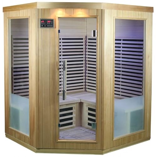 SNÖ Sauna Infrarouge dangle 4 Places 2200W | Bois Hemlock Ca